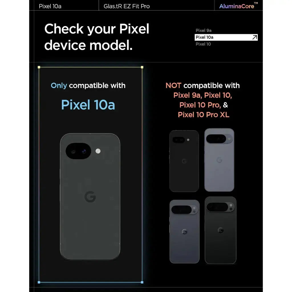 [2 Pack] Spigen Google Pixel 10a Screen Protector Glas.tR EZ Fit Google Pixel 10a Tempered Glass Spigen Singapore Singapore