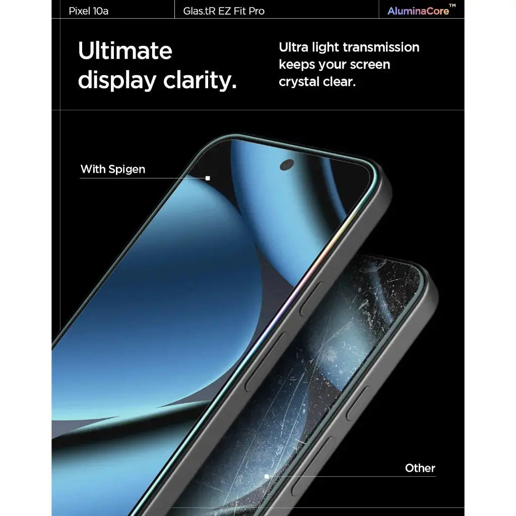 [2 Pack] Spigen Google Pixel 10a Screen Protector Glas.tR EZ Fit Google Pixel 10a Tempered Glass Spigen Singapore Singapore