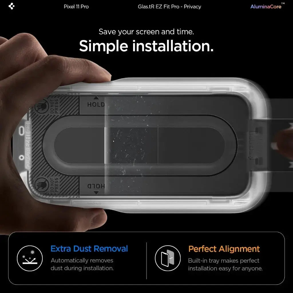 [2 Pack] Google Pixel 11 Pro Privacy Screen Protector EZ Fit Pro Spigen Singapore Singapore