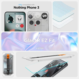 [2 Pack] Nothing Phone 3 Tempered Glass Glas.tR EZ Fit Pro HD Spigen Singapore Singapore