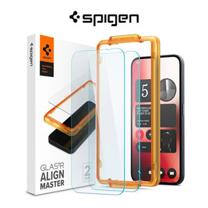 [2 Pack] Spigen Nothing Phone (2a) Screen Protector AlignMaster Glas.tR Spigen Tempered Glass With Auto Alignment Kit