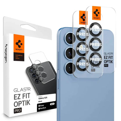 [2 Pack] Spigen Samsung S25 Camera Lens Protector EZ Fit Optik Pro HD - Tech House - Singapore