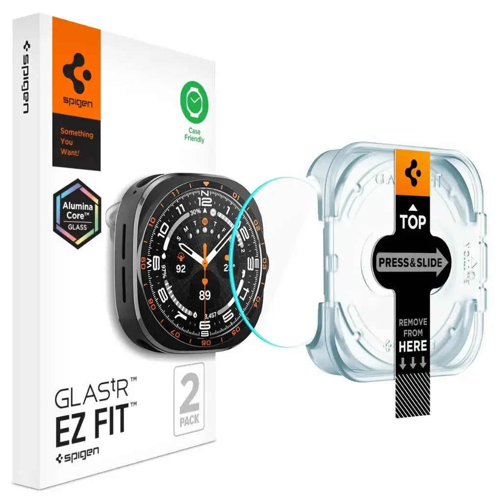 [2 Pack] Samsung Watch Ultra 2 Screen Protector (47mm) EZ FIT GLAS.tR Spigen Singapore Singapore
