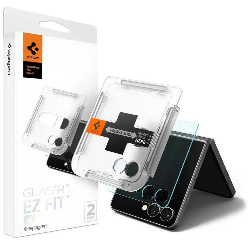 [2 Pack] Galaxy Z Flip 7 Tempered Glass Glas.tR EZ Fit HD Spigen Singapore Singapore