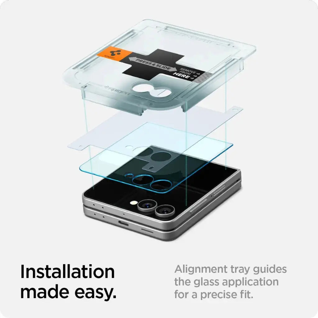 [2 Pack] Galaxy Z Flip 7 Tempered Glass Glas.tR EZ Fit HD Spigen Singapore Singapore