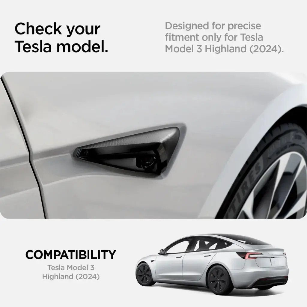 Spigen [2 Pack] Tesla Model Y 2025 (Juniper) & Model 3 2025/2024 (Highland) Side Camera Cover Spigen Singapore Singapore