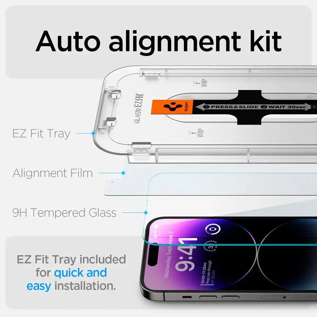 [2 Pack] iPhone 17 / 16 / 15 / 14 / 13 / 12 / 11 Series EZ Fit Screen Protector Spigen Singapore Singapore