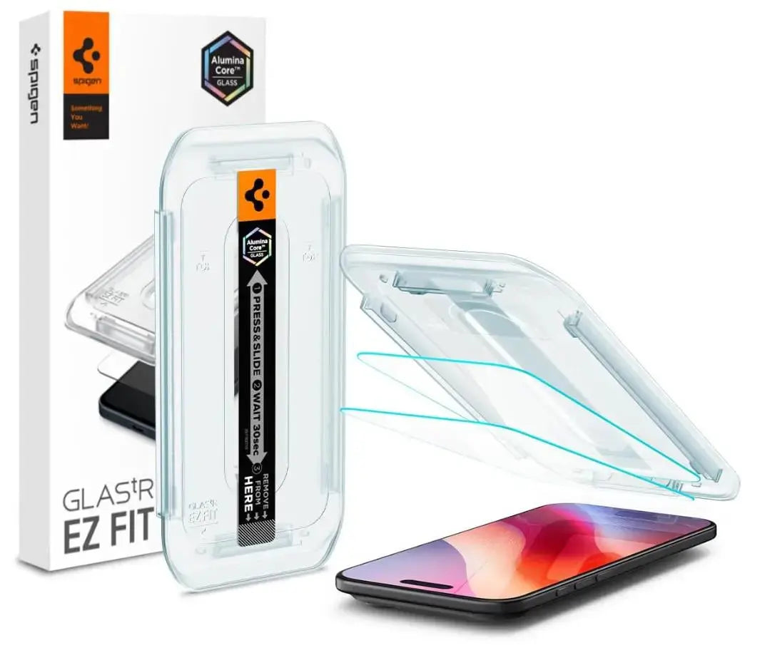 [2 Pack] iPhone 17 / 16 / 15 / 14 / 13 / 12 / 11 Series EZ Fit Screen Protector Spigen Singapore Singapore