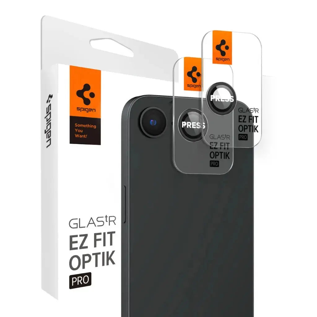[2 Pack] Spigen iPhone 16e (2025) Camera Lens Protector EZ Fit Optik Pro - Tech House - Singapore