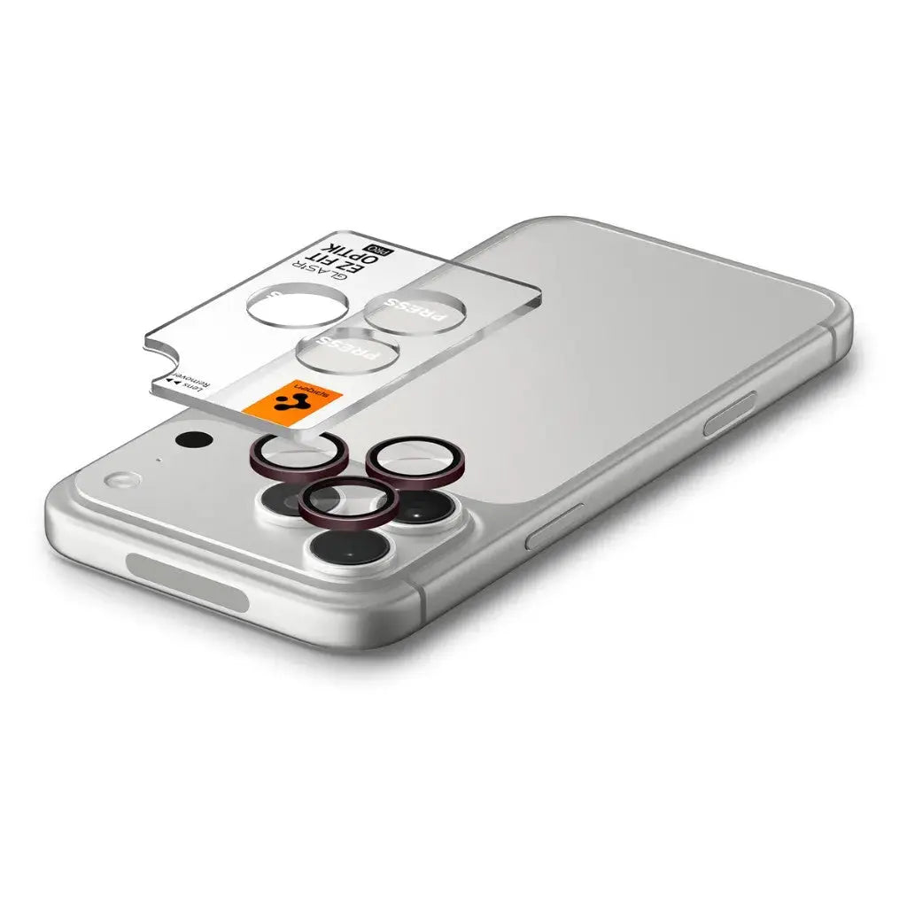 Spigen [2 Pack] iPhone 18 Pro Max / 18 Pro Camera Lens Protector EZ Fit Optik Pro Spigen Singapore Singapore