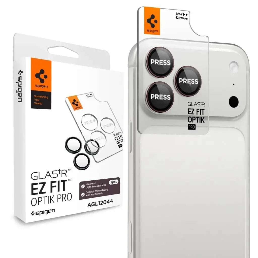 Spigen [2 Pack] iPhone 18 Pro Max / 18 Pro Camera Lens Protector EZ Fit Optik Pro Spigen Singapore Singapore