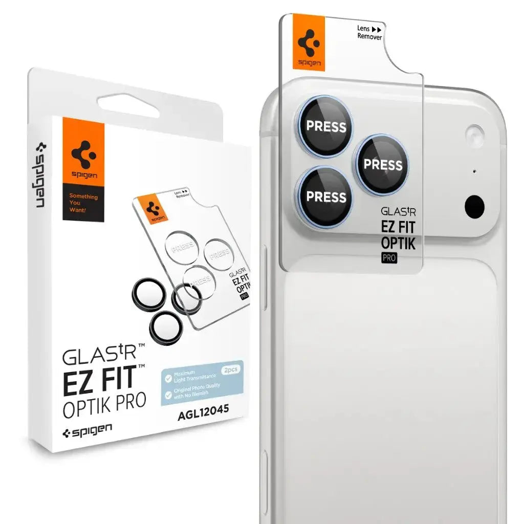 Spigen [2 Pack] iPhone 18 Pro Max / 18 Pro Camera Lens Protector EZ Fit Optik Pro Spigen Singapore Singapore