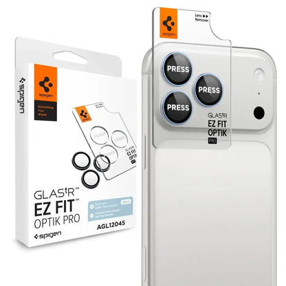 Spigen [2 Pack] iPhone 18 Pro Max / 18 Pro Camera Lens Protector EZ Fit Optik Pro Spigen Singapore Singapore