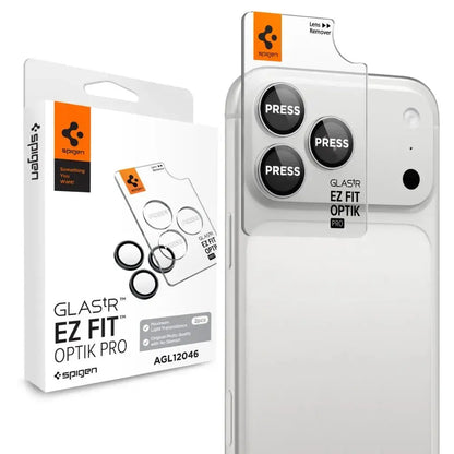 Spigen [2 Pack] iPhone 18 Pro Max / 18 Pro Camera Lens Protector EZ Fit Optik Pro Spigen Singapore Singapore