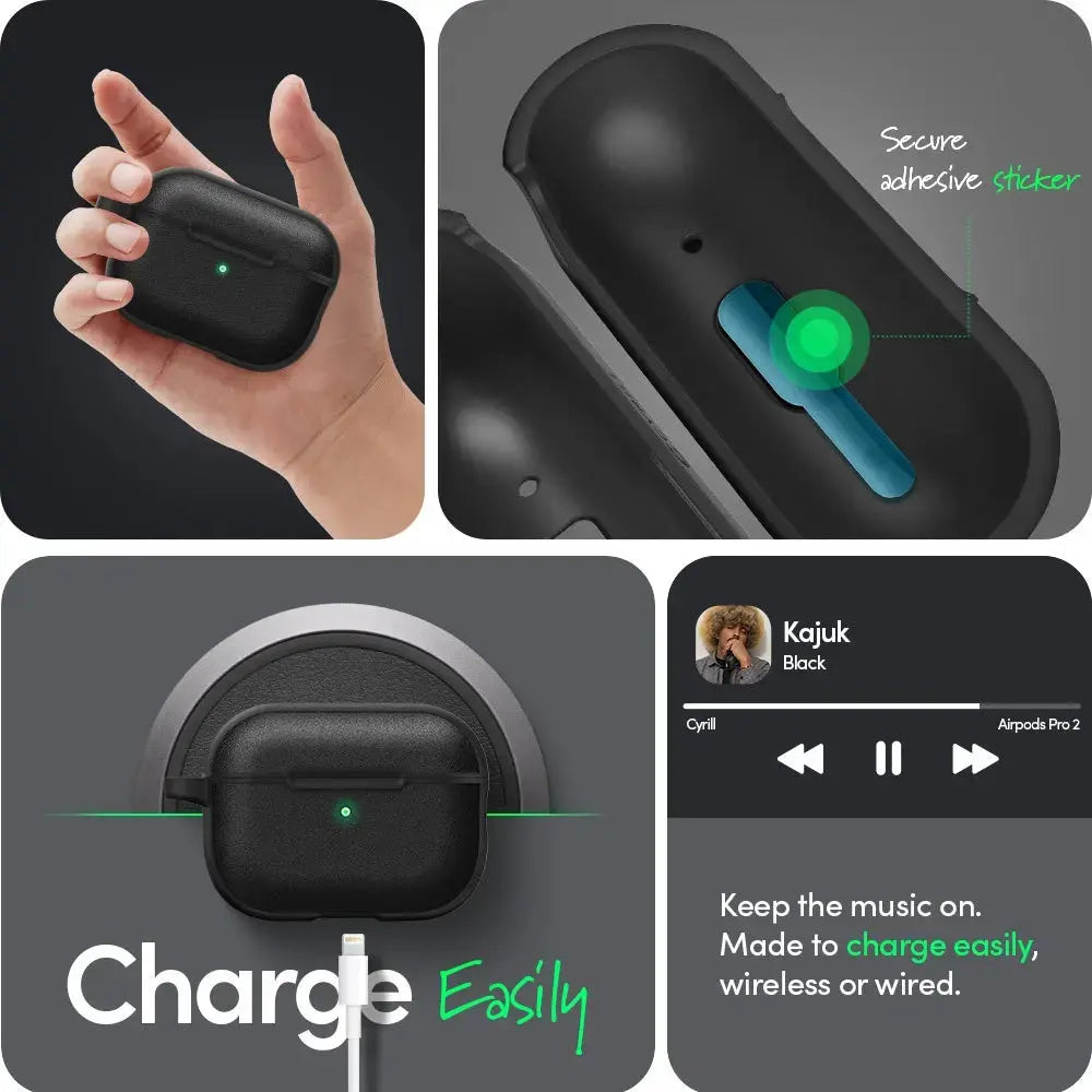 Spigen Cyrill Apple AirPods Pro 2 Case (2023/2022) Kajuk Black Spigen