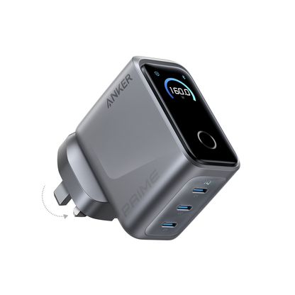Anker Prime Charger 160W Fast Charging 3-Port USB C GaNPrime Charger A2687