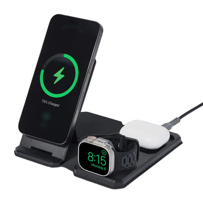 UAG SRGE 3-in-1 Travel Charger 15W Foldable Magsafe Wireless Charging Stand Tech House Singapore