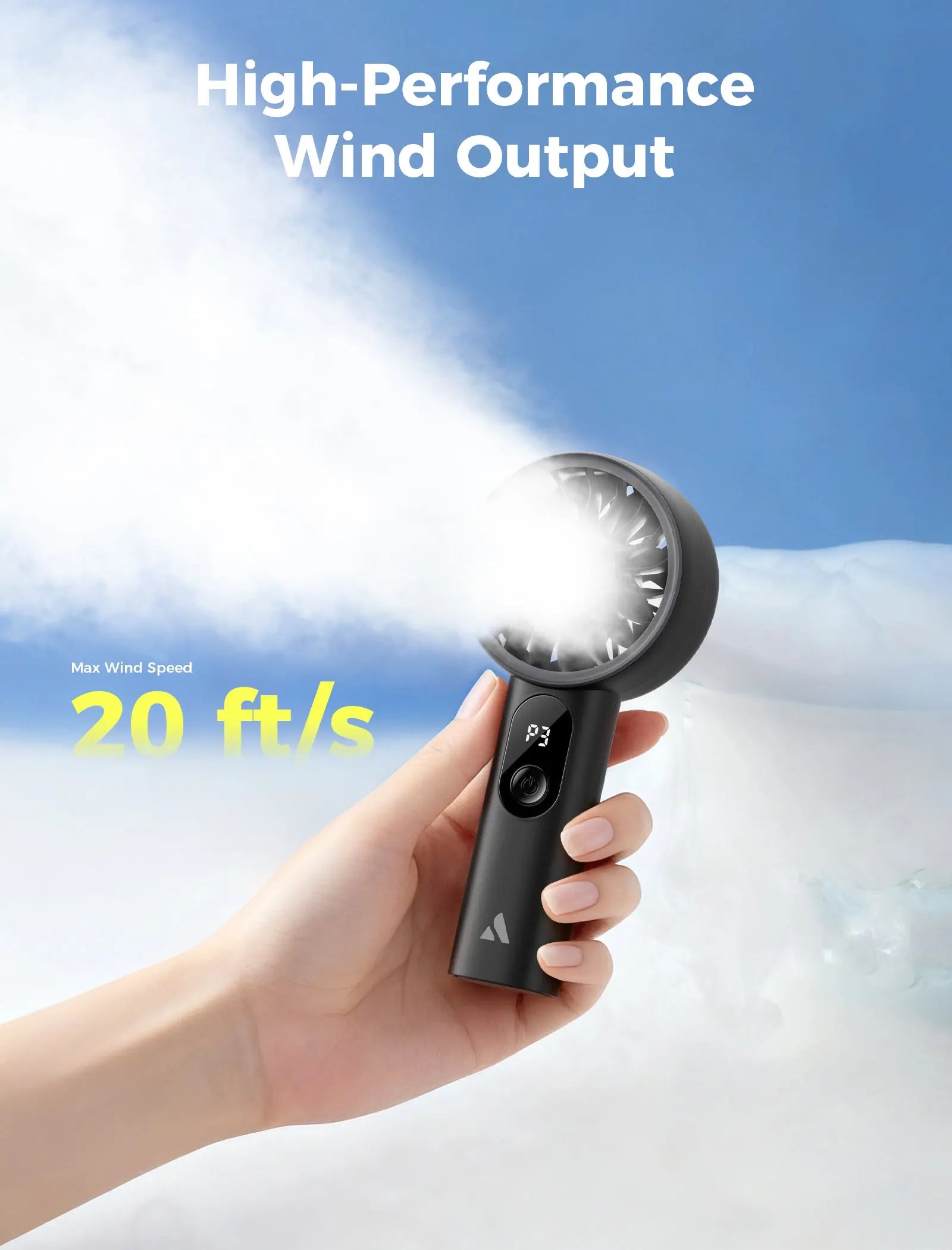 Aecooly Portable Handheld Fan Halo 03 | Portable USB Rechargeable Fan | Strong Wind | Lightweight Fan Tech House Singapore