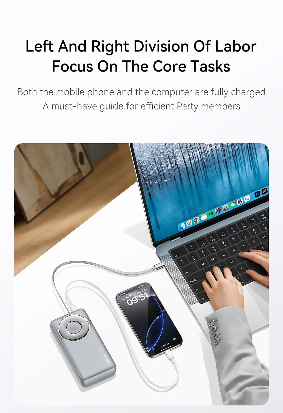 Recci 20000mAh Power Bank PD 65W (RPB-P72) Tech House Singapore