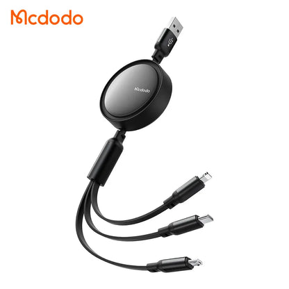 MCDODO Cable 3 in 1 Retract 1.2M CA-7256 Mcdodo Singapore