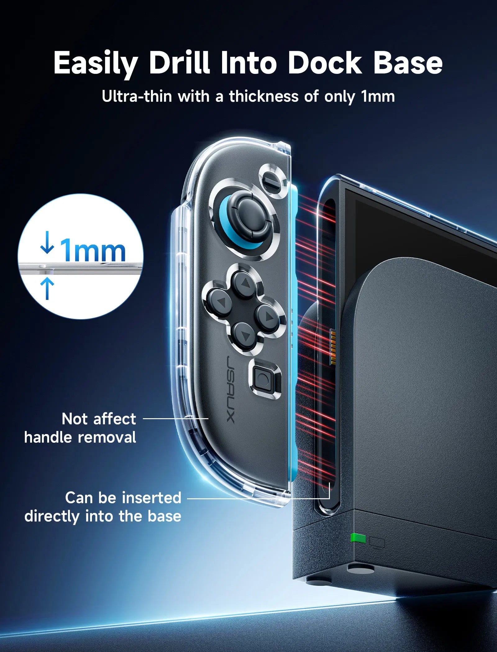 JSAUX Nintendo Switch 2 Ergonomic Controller Case Full-Cover Clear Case (PC0119A) Tech House Singapore