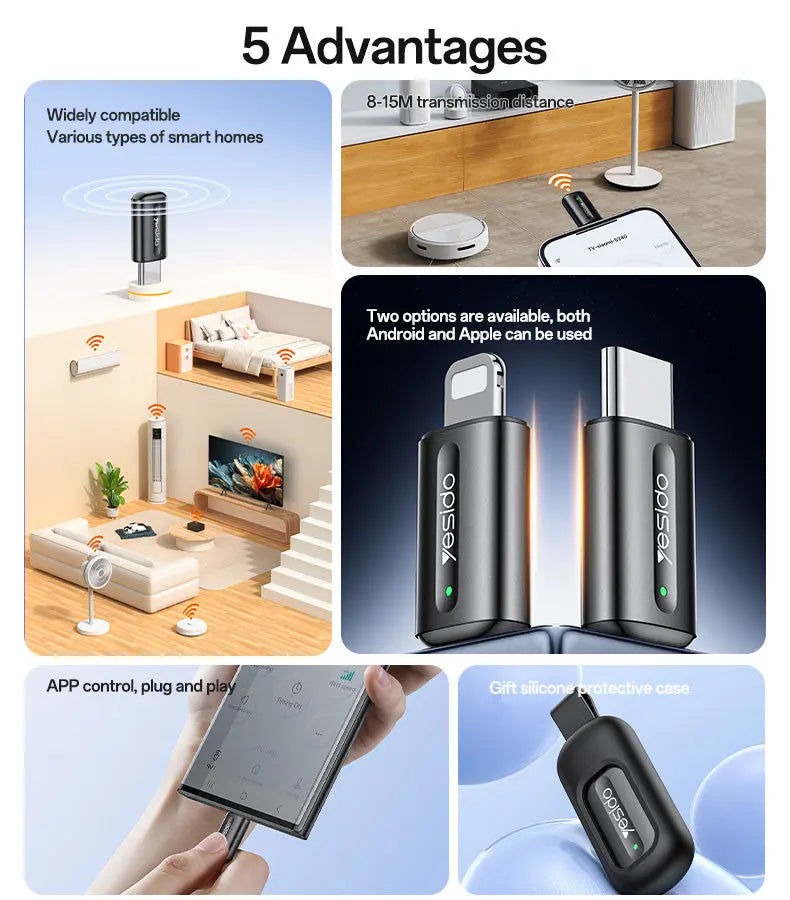 YESIDO Mobile Smart Remote Control USB C EC26C Mcdodo Singapore