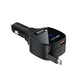 Acefast B17 95W Fast Charge Car Charger 2xUSB-C + USB-A Multi-Port with Built-in Retractable USB-C Cable LED Display Tech House Singapore