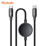 Mcdodo 2-in-1 USB-C to USB-C Cable 60W Fast Charging with Wireless Charger for Galaxy Watch (1.5M) CA-4170 Tech House Singapore