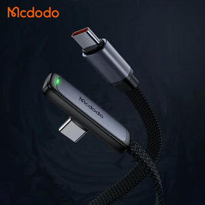MCDODO USB-C to USB-C Cable 65W Fast Charging (1.8M) 90 Degree Cable CA-3361 Tech House Singapore