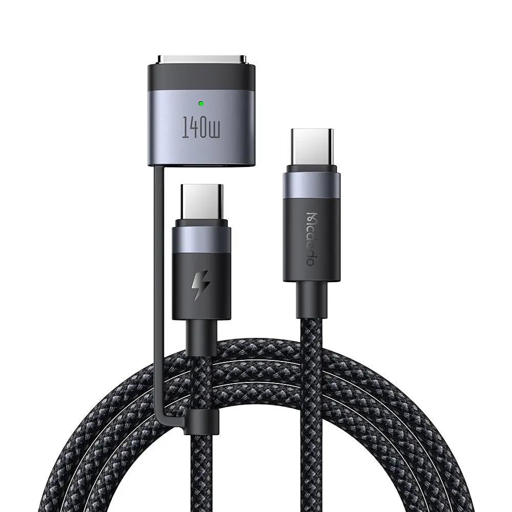 Mcdodo 2-in-1 USB-C to USB-C Cable 240W/140W Charging with (2M) Magnetic 3 Cable CA-0140 Tech House Singapore