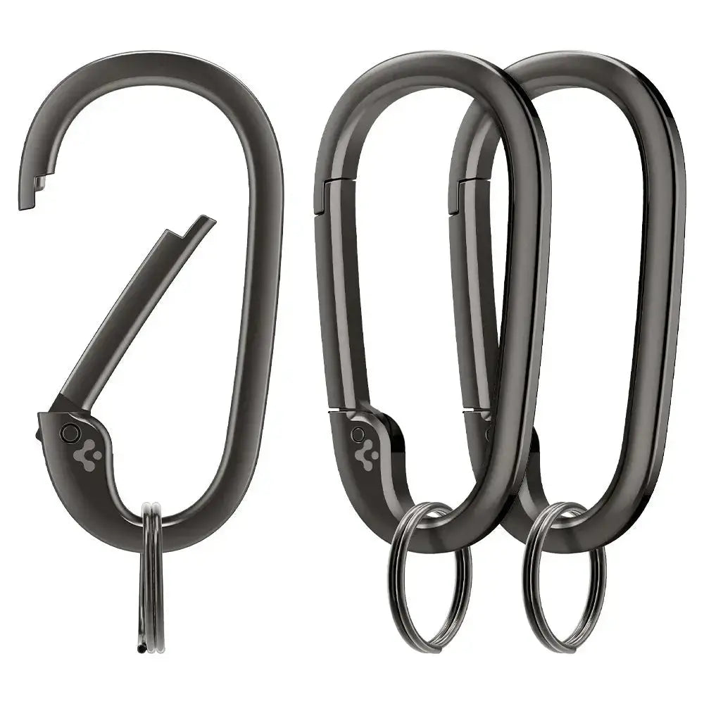 Spigen [3 Pack] Carabiner Clips D Ring Spring Snap Hook - Tech House