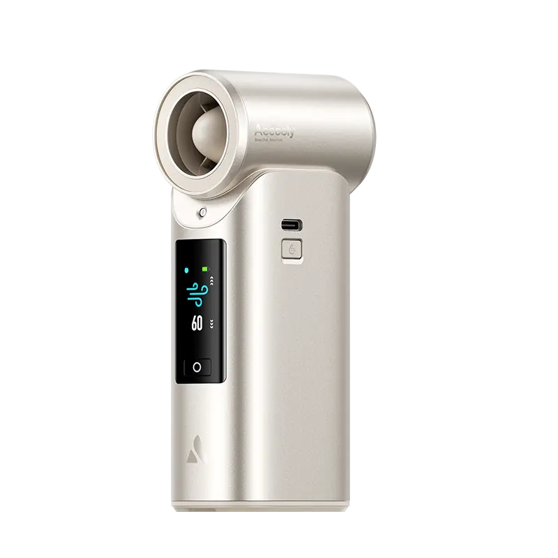 Aecooly Portable Misting Fan Cold Air Ultra Mist Chill High Speed Wind Portable Fan Rechargeable Turbo Fan Mini Fan Tech House Singapore