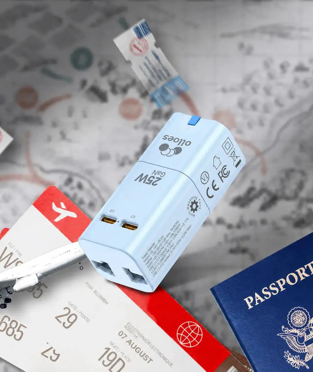 OLLOES GaN 25W Universal Travel Adapter Super Compact Tech House Singapore
