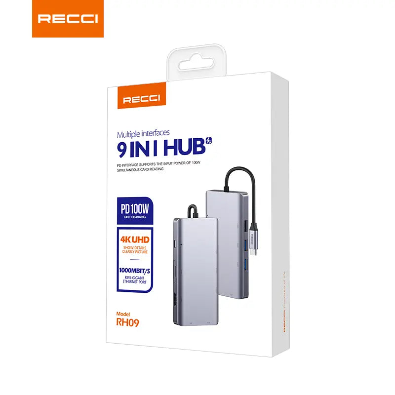 Recci 9 in 1 USB C Hub RH09 Tech House Singapore