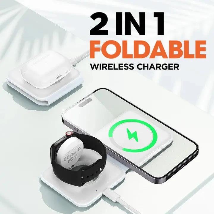 Recci 2 in 1 Foldable Magnetic Wireless Charger RCW-35 Tech House Singapore