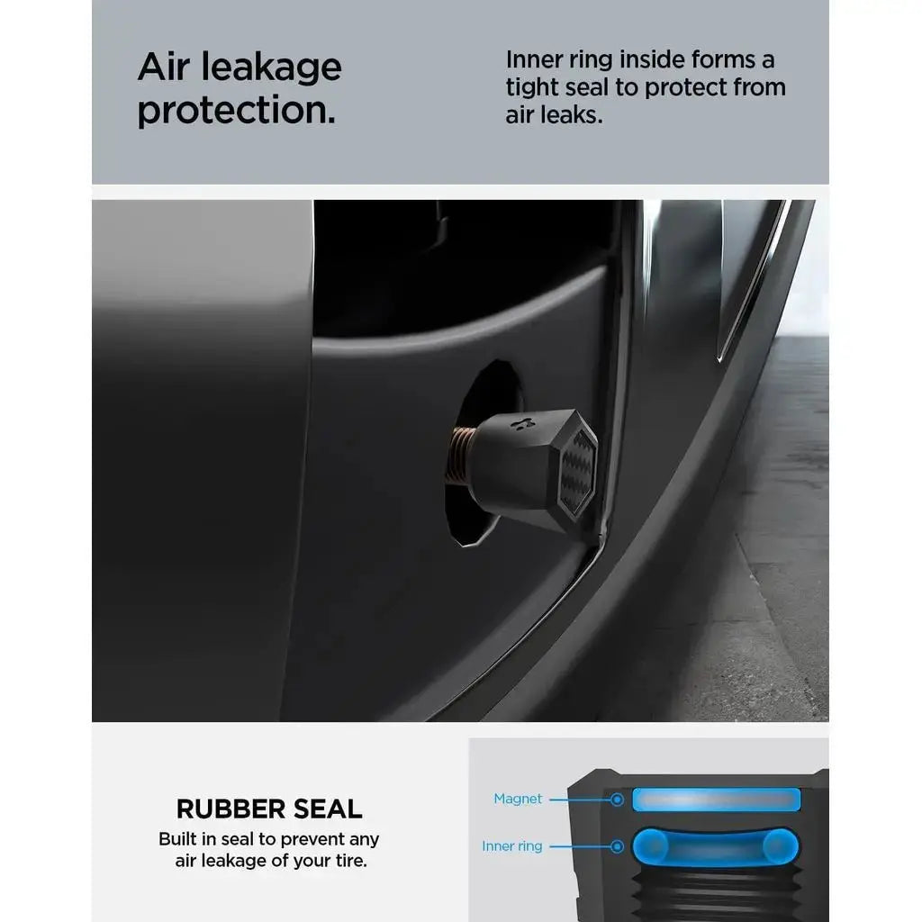 [4 Pack] Universal Magnetic Car Tire Valve Cap VS100 Spigen Singapore Singapore