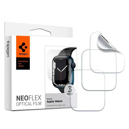 Spigen [Front 3 pcs] Apple Watch Screen Protector (45mm / 44mm) Neo Flex Film Spigen