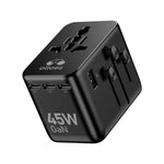 OLLOES GaN 45W Universal Travel Adapter with Extra US/EU Plug 3 x USB-C 1 x USB-A GaN Fast Charging Tech House Singapore