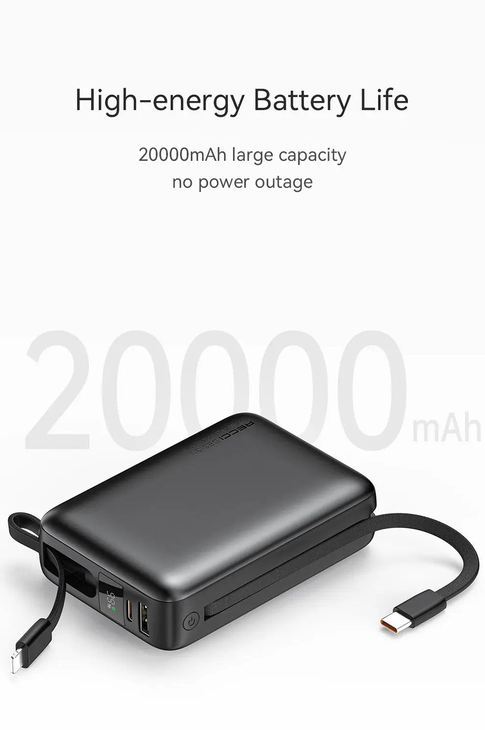 Recci 20000mAh Power Bank 22.5W (RPB-P63) Tech House Singapore