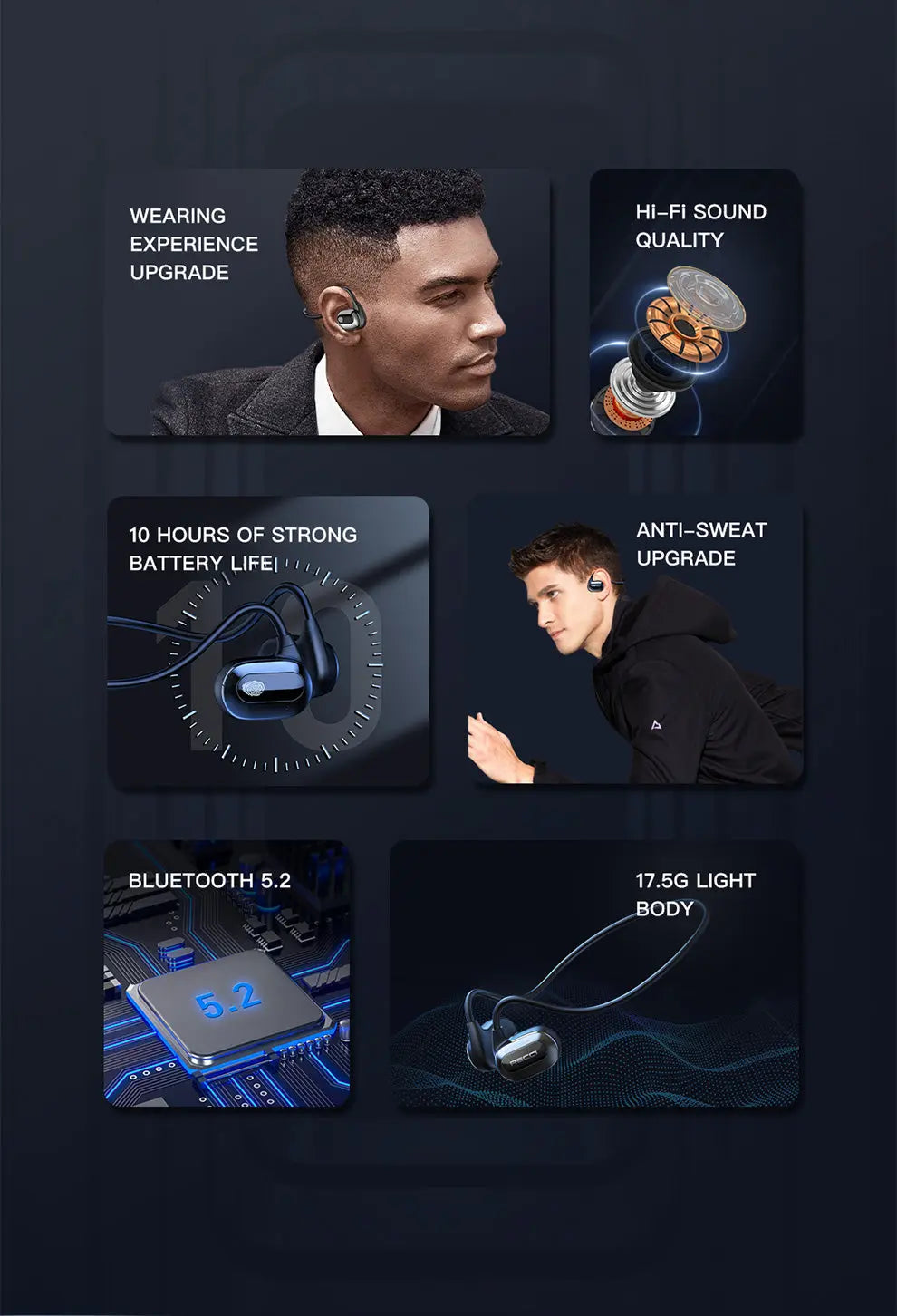 Recci Phantom Ergonomic Bluetooth Earpiece REP-W63 Tech House Singapore