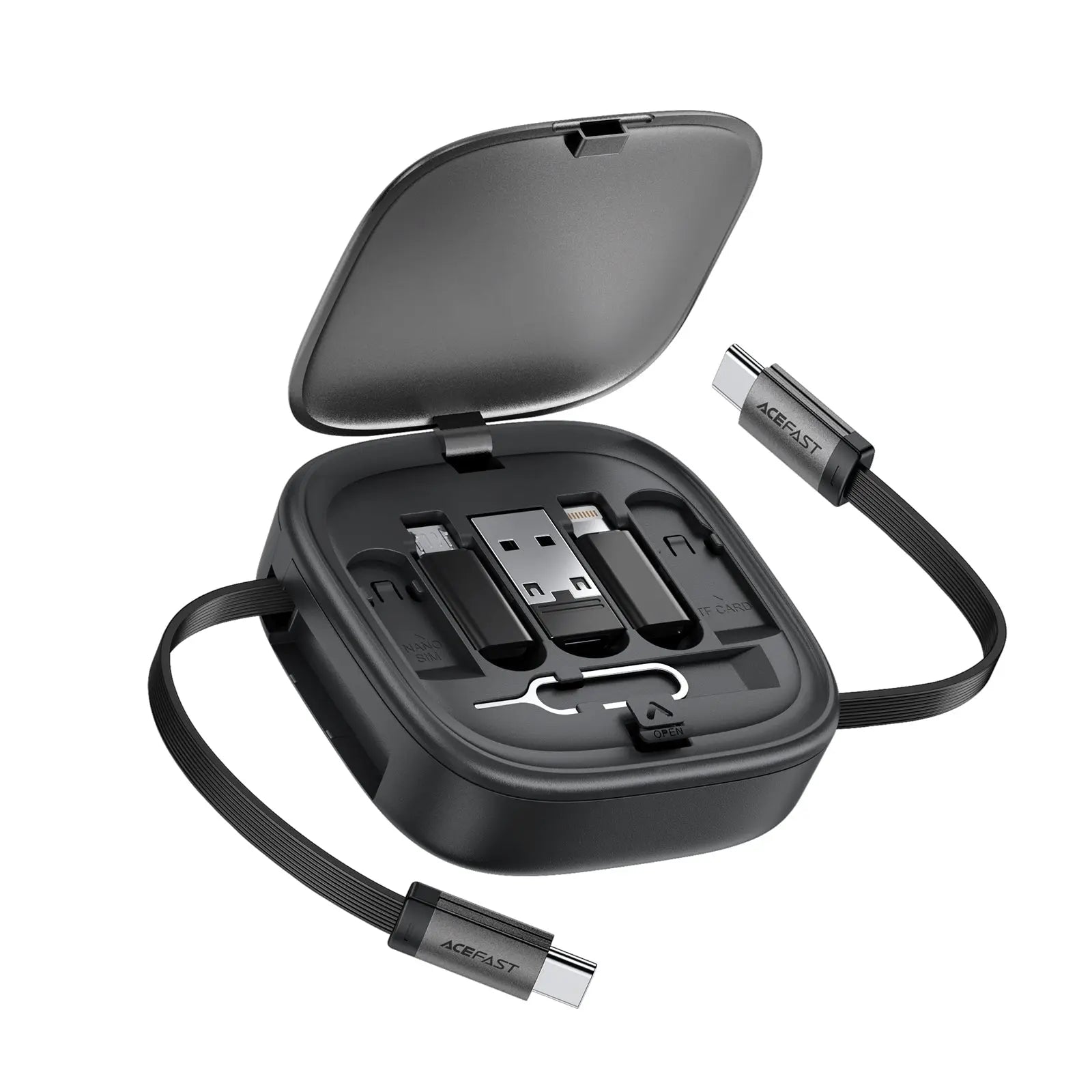 Acefast J3 Multifunctional Travel Set with Retractable Charging Data Cable and Holder Tech House Singapore