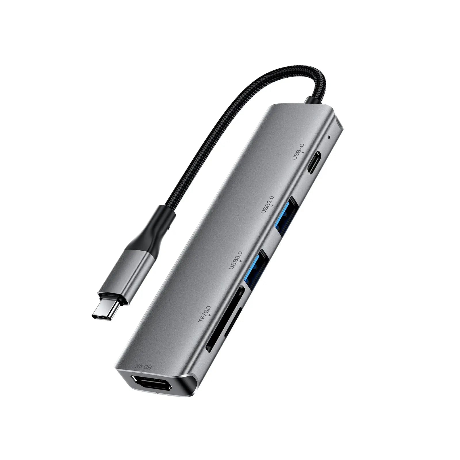 Acefast J18 6-in-1 USB-C Hub 4K 60Hz HDMI PD 90W Fast Charging Docking Station SD/TF Card Reader Multi-Port Hub Tech House Singapore