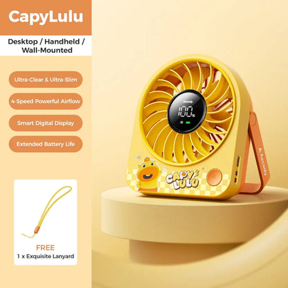 Aecooly x CapyLulu Portable Handheld Fan Air Gimbal Portable Mini Desk Fan Portable Mini Neck Fan Tech House Singapore