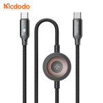 Mcdodo 2-in-1 USB-C to USB-C Cable 60W Fast Charging with Wireless Charger for Apple Watch (1.5M) CA-2580 Tech House Singapore