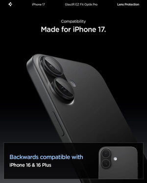 Spigen [2 Pack] iPhone 17 / 16 Plus / iPhone 16 Camera Lens Protector EZ Fit Optik Pro Spigen Singapore