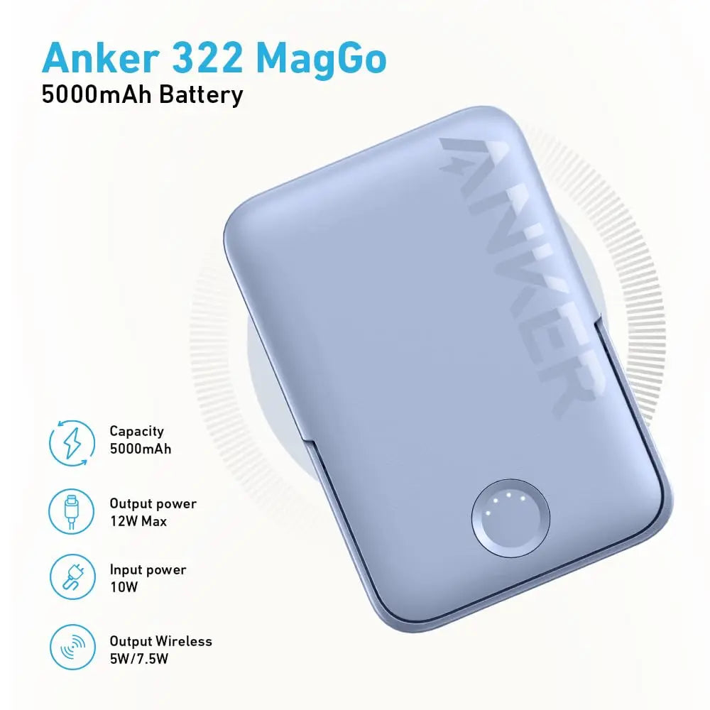 322 Maggo Power Bank Magnetic 5000mah A1618 - Anker Singapore