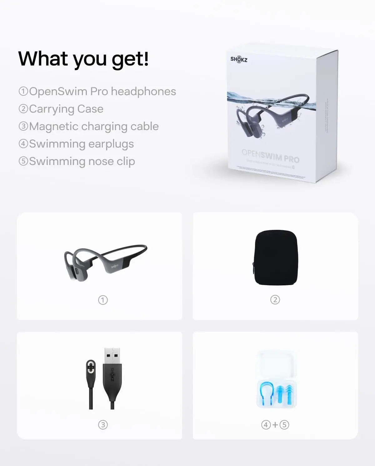 SHOKZ OpenSwim Pro Bone Conduction Open-Ear Sports Headphones S710-ST Tech House Singapore