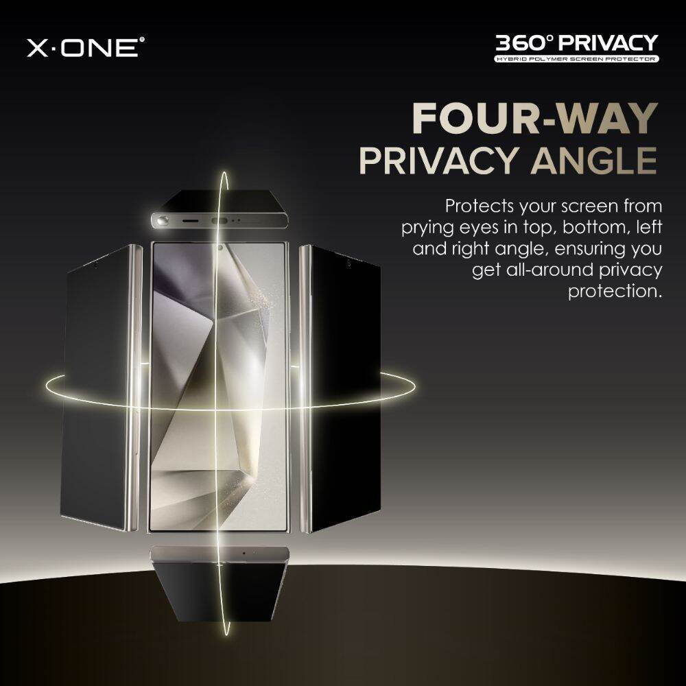 X-One Galaxy S24 Ultra Privacy Screen Protector 360 Privacy Anti Shock X-One