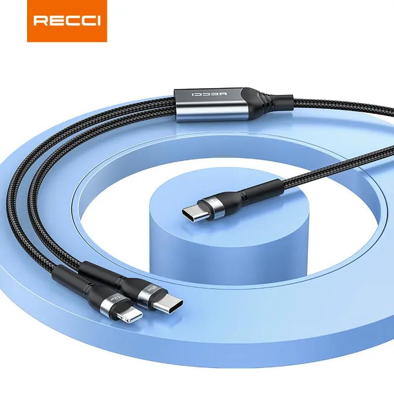 Recci 2-in-1 USB C to USB C and Lightning Cable RTC-T16 Tech House Singapore