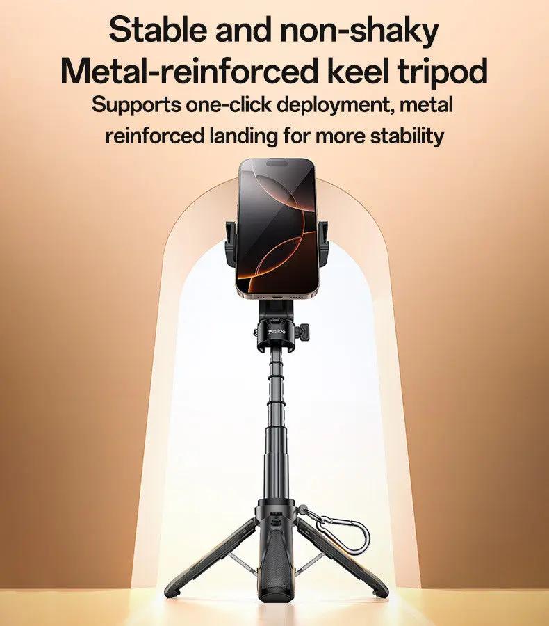 YESIDO Detachable Remote Control Reinforced Tripod Mini Selfie Stick SF29 Tech House Singapore